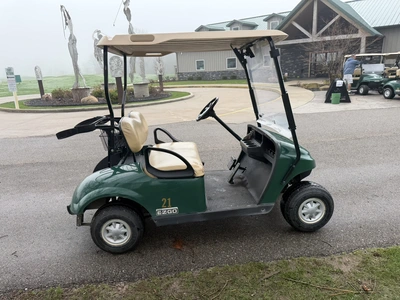 (1) 2015 E-Z-Go golf cart with a Kawasaki gas engine, includes Club Clear club and ball washer, Club...