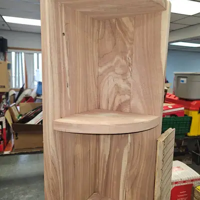 Cedar 4 Shelf Corner Shelf, 1" Thick
