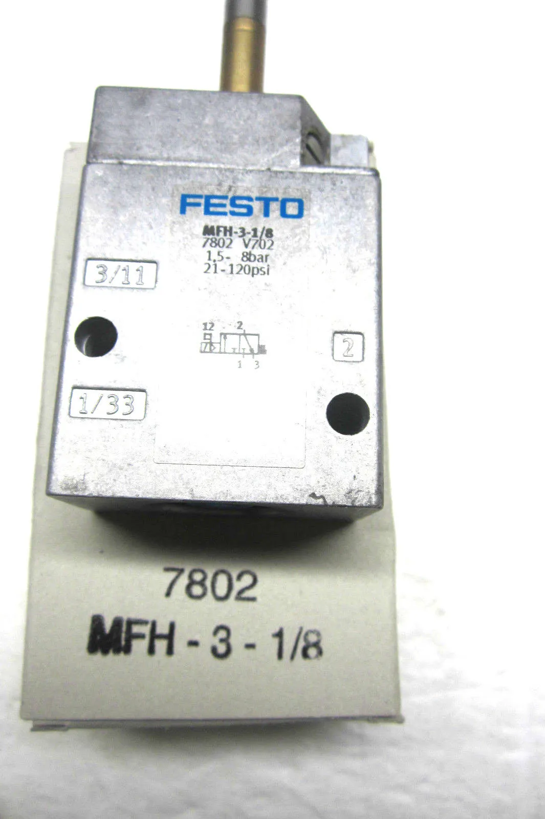 NEW FESTO MFH-3-1/8 SOLENOID VALVE MFH318