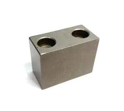 USED MISUMI STOPPER BLOCK, COUNTERBORED, 20MM THICK, 30MM HEIGHT