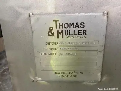 Used Thomas & Muller Stainless Steel Screw Conveyor – 24" x 26'-4", 10 HP, Built 2012