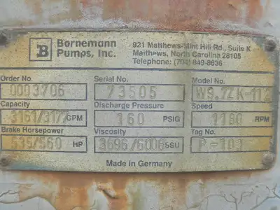 USED BORNEMANN W9.7ZK-112