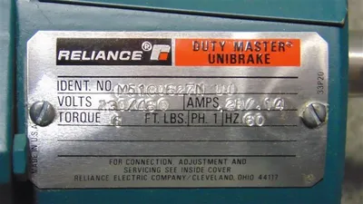 Reliance Electric M51C0627N UJ Duty Master Unibrake Unit New NIB
