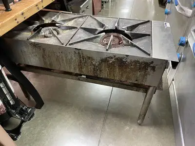 Used Jade Used Jade Range JSP-182 2 Burner Commercial Stock Pot Range, Natural Gas Commercial Ranges Illinois US | Falcon Restaurant Supply #1376196