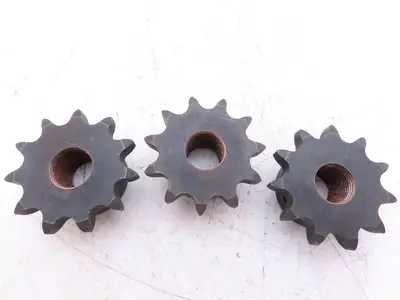 Martin 60B11 #60 Roller Chain Sprocket 11-Tooth 1" Threaded Bore  Lot of 3