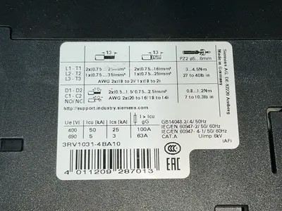 New | in-Stock SIEMENS 3RV10314BA10 Circuit Breakers Ohio US | HGR 24 #1314221