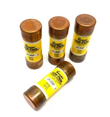 USED BUSSMANN LOW-PEAK TIME DELAY DUAL ELEMENT FUSE CLASS J