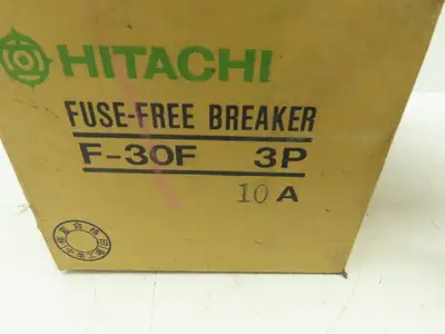 Hitachi F-30F Fuse Free Circuit Breaker 3-Pole 10 Amp 220/460/600VAC