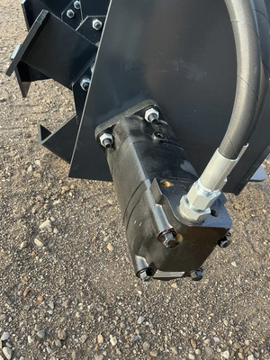 New JCT 72” Hydraulic Rototiller Skid Steer Attachment, Universal Quick Attach, has hydraulic hoses ...