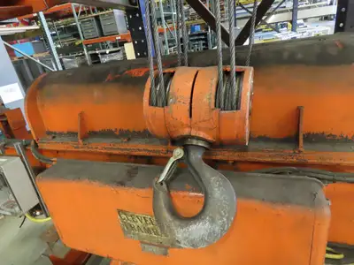 Cleveland Tramrail 15 Ton Double Girder Under Hung Bridge Crane 43' Span