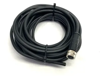 USED KEYENCE SINGLE ENDED FEMALE CORDSET M8 4-PIN CUT TO 4M