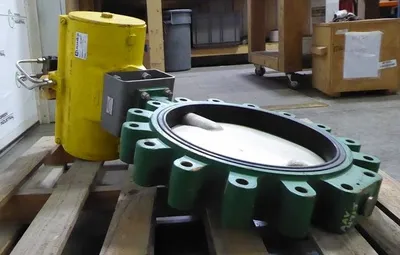NE-C Series 16" Hytork Actuated Wafer Valve Assembly Used