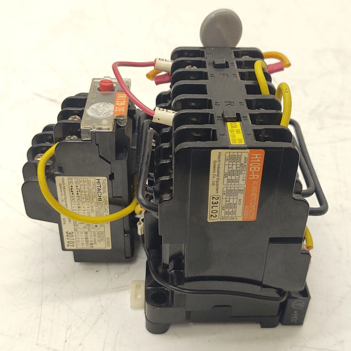 Hitachi H10B-R AC 100V Coil Motor Contractor TR12B-2E Thermal Overload Relay CS8