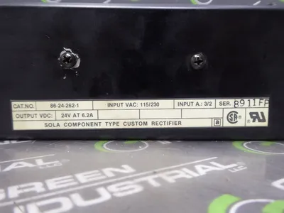 SOLA 86-24-262-1 Component Type Custom Rectifier 24VDC Used