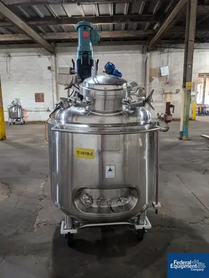 USED Precision 500 Liter Precision Stainless 316L Stainless Steel Jacketed Mixing Tank