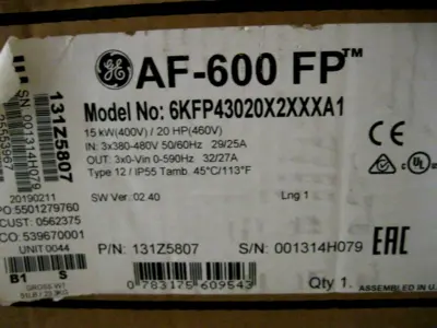 NEW General Electric 6KFP43020X2XXXA1
