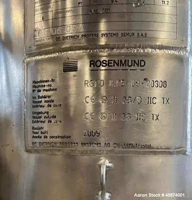 Used ROSENMUND RGFD 0.05- Nutsche Filters Illinois US | Aaron Equipment #84962