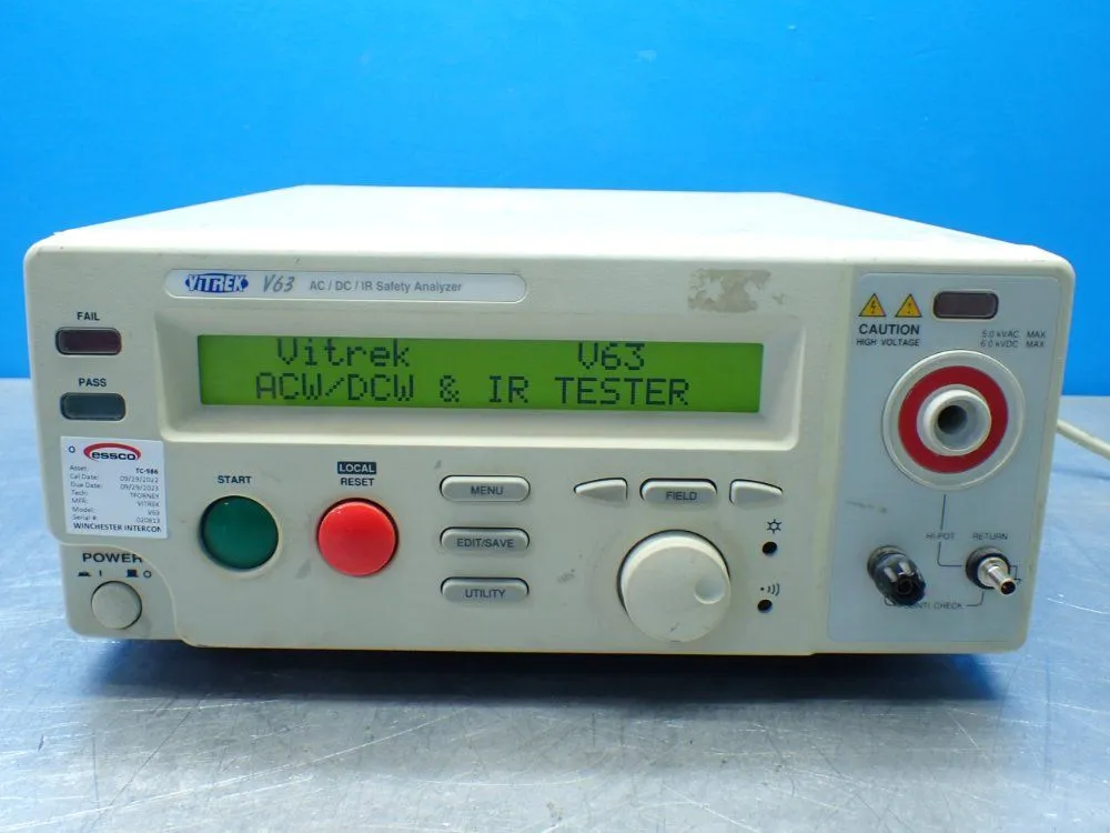 Used VITREK V63 Analyzer Testers | HGR 24 #744717