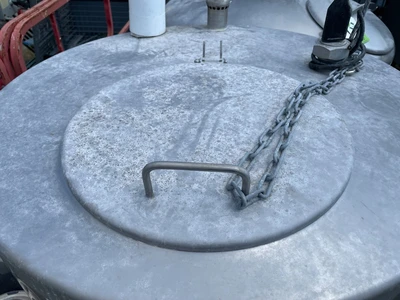 Quanity 2 Stainless Steel CIP Tanks, 200 Gallons each. 90” High x 30” diameter