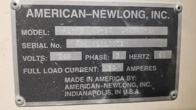 USED AMERICAN NEWLONG, INC. CM4900-1