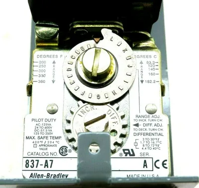 NEW ALLEN BRADLEY 837-A7A TEMPERATURE CONTROL SERIES A 837A7A