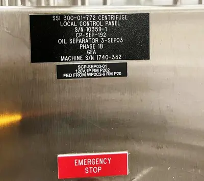 (3) GEA Westfalia SSI 300-01-772 vegetable protein separator centrifuges, 316SS.