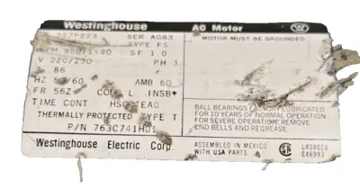 USED WESTINGHOUSE 763C741H01