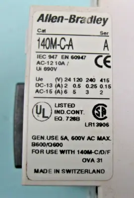 USED Allen-Bradley 140M-D8E-C20