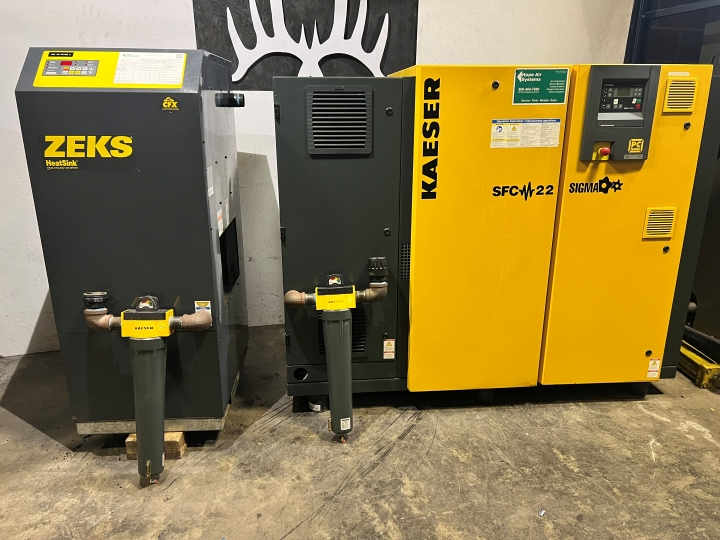 Used 2010 KAESER SFC22 Rotary Screw & Sliding Vane Air Compressors Massachusetts US | Hunter Plastics #787983