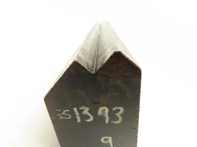 Press Brake Die 9-3/4" Long 90° V 1/2" Tang 1-47/64" W 2-3/4" H Offset