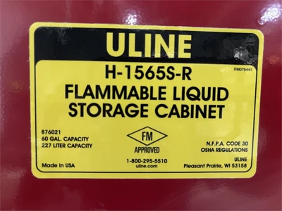 Used ULINE "H-1565S-R" Hazardous Storage Units Texas US | MachineryMax #1488281