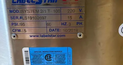 USED 2019 CAPMATIC LABELSTAR SYSTEM 2/1 T-100