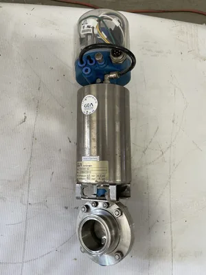 GEA PAMS-93/Gr.1 2″ SS Air Spring Hygienic Butterfly Shut-Off Valve 116PSI