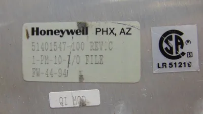 Honeywell 51401547-100 Rev.: C 15 Slot Redundant PMM I/O Backplane Used