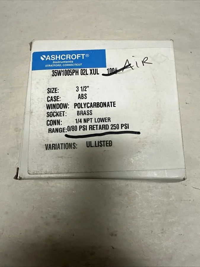 Used ASHCROFT 35W1005PH 02L XUL Lab Manometers Ohio US | Surplus Asset Holdings #1249521