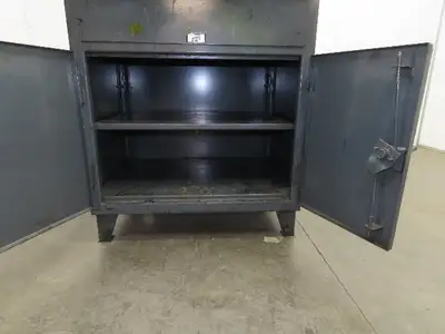 Strong Hold Extreme Duty 12 GA Shop Desk 1 Drawer Riser Shelf 36x28x54"