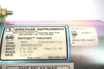 NEW WESCHLER BG241 BARGRAPH METER 4B4XXCBE1AXXXTG