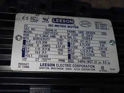 USED LEESON C80T17FZ3C