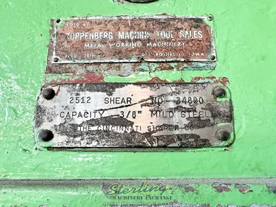 Used CINCINNATI, INC 2512 Power Squaring Shears (Inch) California US | Sterling Machinery Exchange #1466110