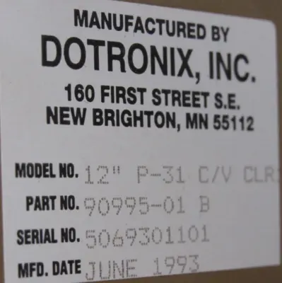 USED DOTRONIX 90995-01 MONITOR 12" P-31 C/V 9099501