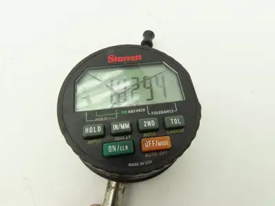 Starrett F2730-1 Wisdom Digital Indicator 0-1" 25mm .0001" -Cracked glass, Works