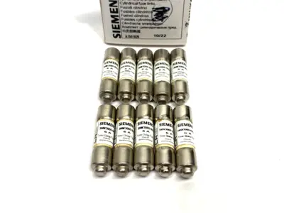 USED SIEMENS SENTRON CYLINDRICAL FUSE, SLOW-BLOW, 6A