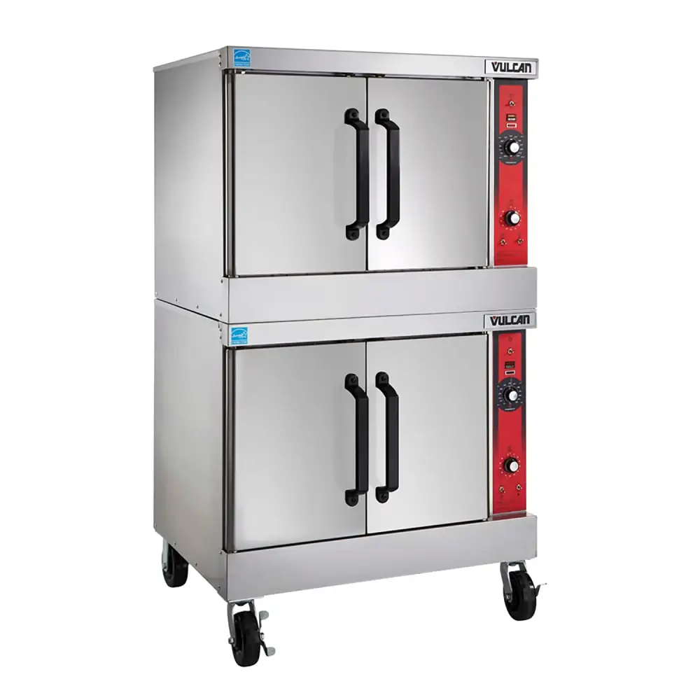Vulcan VC66ED Bakery Depth Double Full Size Electric Convection Oven - 12.5 Kw, 208v/1ph