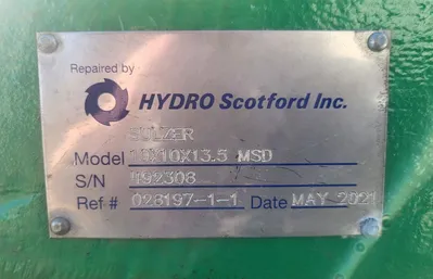 USED SULZER BINGHAM 10X10X13.5D MSD