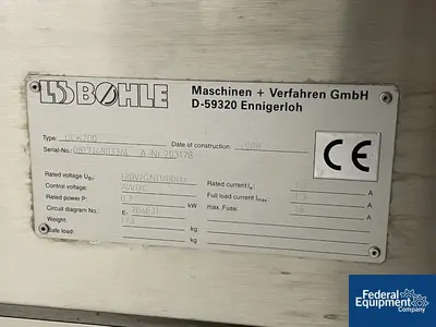 USED Bohle 48" x 48" Bohle Bin Stand, Type BCK200, S/S