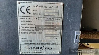 Used 2008 DOOSAN MV3016LHS Vertical Machining Centers Illinois US | Meadoworks #1492095