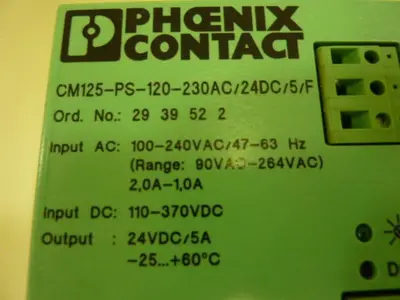 USED PHOENIX CONTACT CM125-PS-120-230AC/24DC/5/F