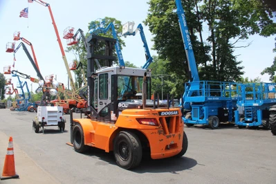 Used 2021 DOOSAN D80S Internal Combustion Forklifts: Pneumatic Tire Pennsylvania US | National Lift Equipment #1382142