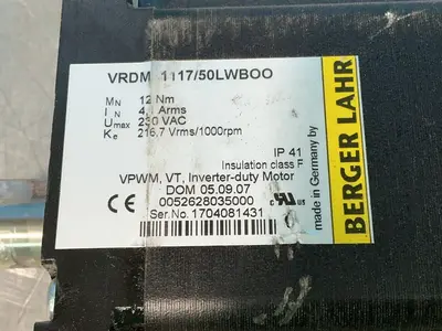 Used BERGER LAHR VRDM 1117/50LWBOO Motors (misc) Ohio US | HGR 24 #1325386