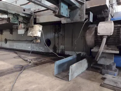 13' x 1/4" AMADA MODEL #M-4065 MECHANICAL POWER SQUARING SHEAR, FRONT GUAGING, CONVEYOR & STACKER: STOCK #19272